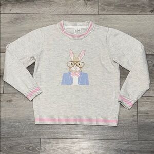 Janie and Jack Gray Sweater with Bunny Design